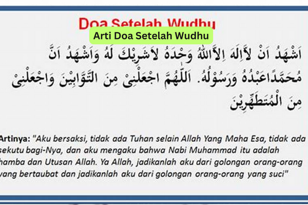 Arti Doa Setelah Wudhu