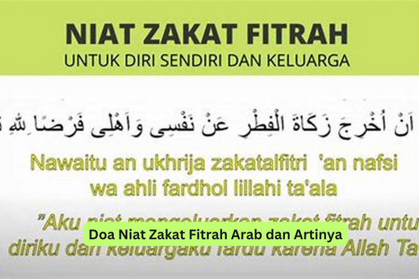 Doa Niat Zakat Fitrah Arab dan Artinya