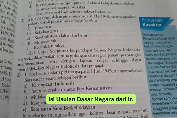 Isi Usulan Dasar Negara dari Ir.