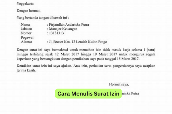 Cara Menulis Surat Izin