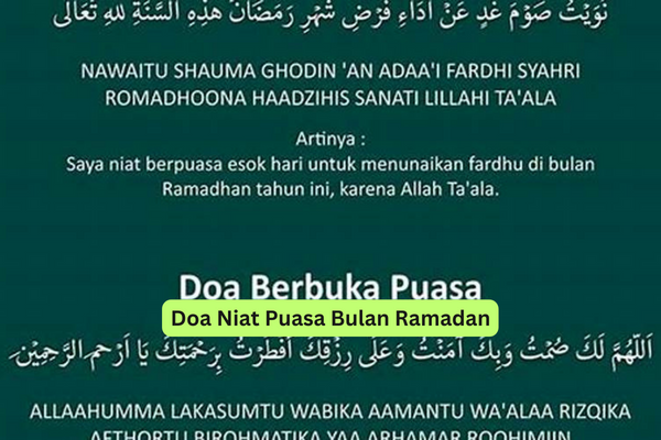 Doa Niat Puasa Bulan Ramadan