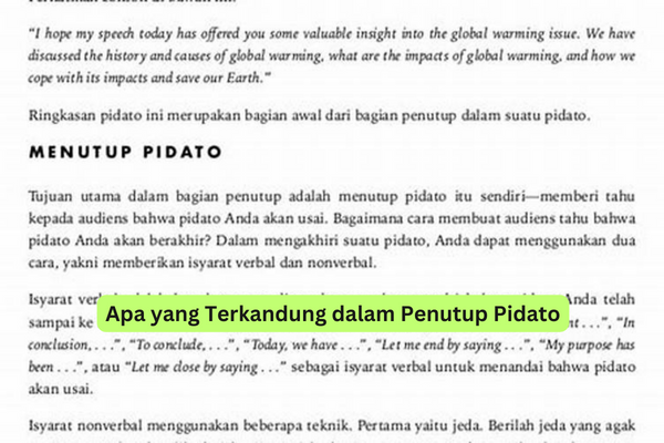 Apa yang Terkandung dalam Penutup Pidato