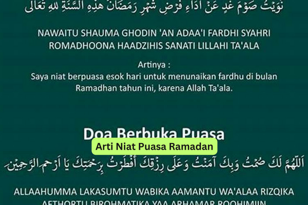 Arti Niat Puasa Ramadan