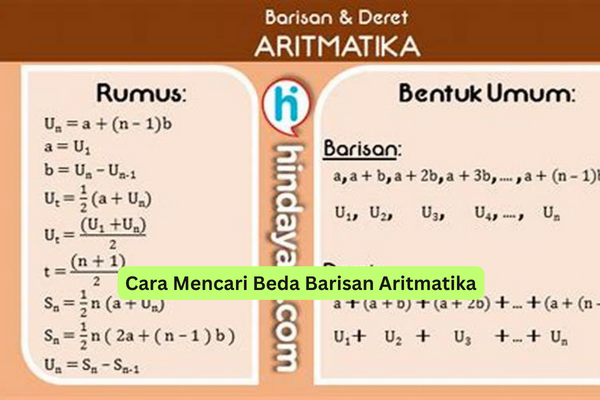 Cara Mencari Beda Barisan Aritmatika