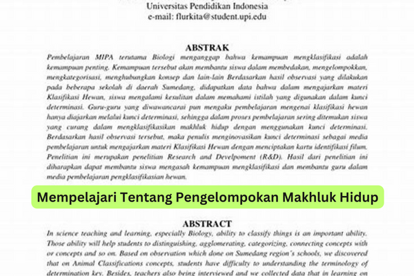 Mempelajari Tentang Pengelompokan Makhluk Hidup