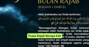 Puasa Rajab Berapa Kali