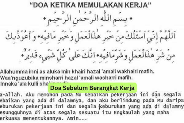 Doa Sebelum Berangkat Kerja