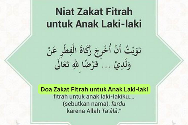 Doa Zakat Fitrah untuk Anak Laki-laki