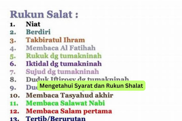 Mengetahui Syarat dan Rukun Shalat