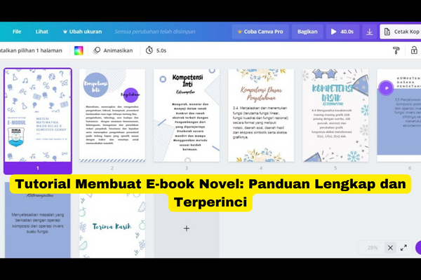 Tutorial Membuat E-book Novel Panduan Lengkap dan Terperinci