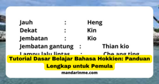 Tutorial Dasar Belajar Bahasa Hokkien Panduan Lengkap untuk Pemula